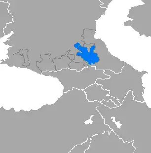 ■&nbsp;Verspreiding van het Tsjetsjeens