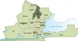 Ikeja binnen de agglomeratie Lagos