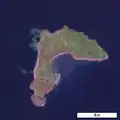 Satellietfoto van het eiland (NASA)