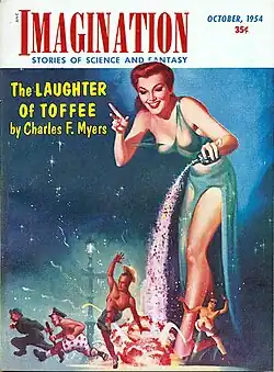 Cover van het tijdschrift Imagination, oktober 1954