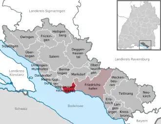 Kaart van Immenstaad am Bodensee