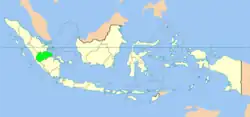 Kaart van de provincie in Indonesië