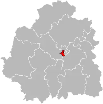 Locatie van het kanton