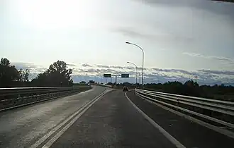 Het begin van de A23, bij het knooppunt met de A4