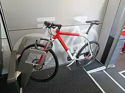 Fietsenrek aan boord