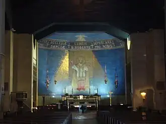 Mozaïeken op de apsis van de kerk