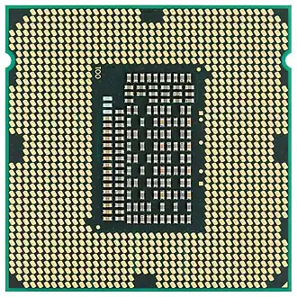 Intel CPU Core i7 2600K Sandy Bridge onderzijde
