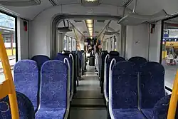 Interieur ter hoogte van de rijtuigovergang