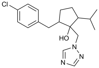 Structuurformule van ipconazool