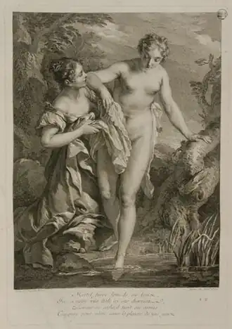 Gravure van Iris uit 1731 (Laurent Cars)