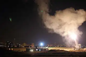 Iron Dome onderschept een raket uit Gaza, 8 juli 2014