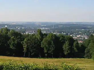 Gezicht op Iserlohn vanaf de Danzturm