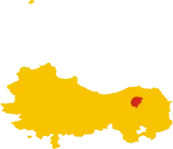 Locatie van Isnello in Palermo (PA)