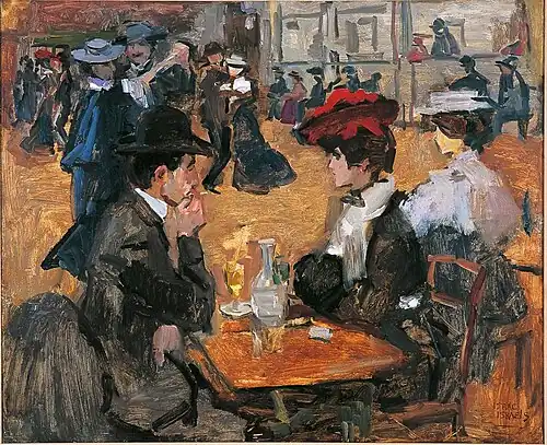 Moulin de la Galette (1905-1906), door Isaac Israëls, die lange tijd in Montmartre, Parijs werkte.