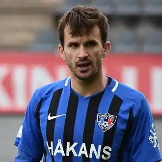 Sesar in 2018 als speler van Inter Turku