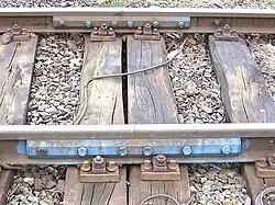 foto van geïsoleerde spoorlas