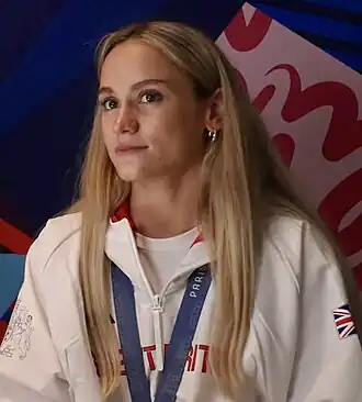 Isabelle Thorpe tijdens de Olympische Zomerspelen 2024.