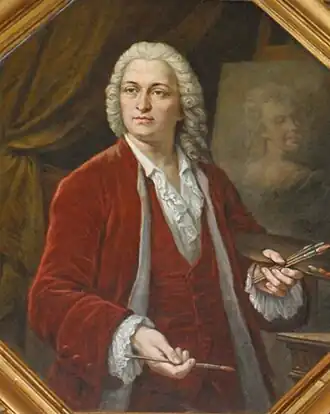 Portret van Jean-Baptiste van Loo door Joseph Villevieille, Aix-en-Provence