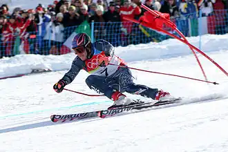 Bode Miller op Atomic skis op de Olympische Winterspelen 2006