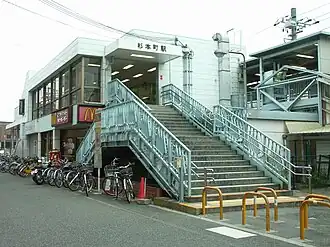 De ingang van het station.