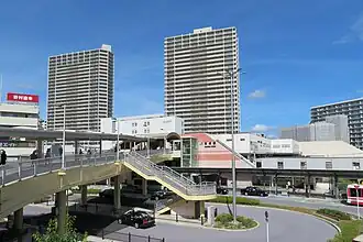 De noordkant van het station