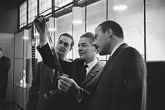 V.l.n.r.: Pim Jacobs, Bert Haanstra en Eddy van der Enden (1963)