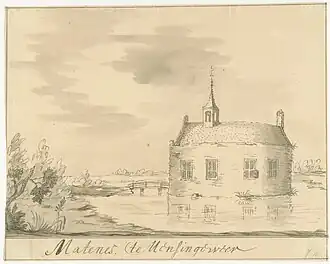 Matenes (Mathenesse) te Mensingeweer door Jacobus Stellingwerf, circa 1724-1756