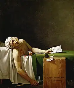 De dood van Marat (1793) Jacques-Louis David, Koninklijke Musea voor Schone Kunsten van België, Brussel