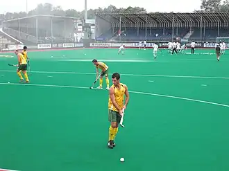 Jamie Dwyer op de voorgrond