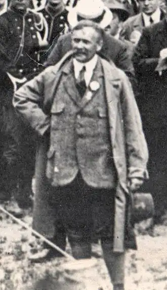 Jan Arnold Kramer tijdens de opening van de eerste TT in 1925