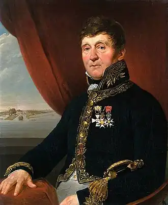 Jan Blanken in 1825 door Jean Augustin Daiwaille