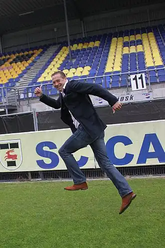 Jan Bruin in het Cambuurstadion
