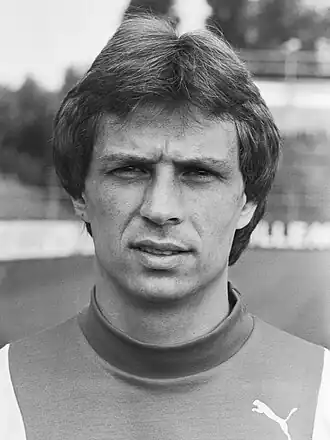 24-7-1978. Jan Everse tijdens de perspresentatie van Ajax in het seizoen 1978/1979. Ajax werd dat seizoen landskampioen met 93 goals vóór en 31 goals tegen, en won ook de KNVB Beker.