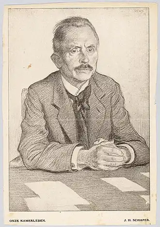 Tekening door Albert Hahn sr., 1914