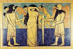 Het Verleden, 1903, tegeltableau Beurs van Berlage Café, Amsterdam