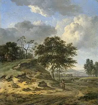 Landschap met twee jagers (1655-1684)