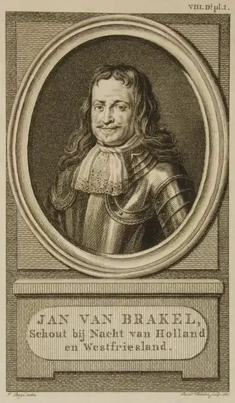 Jan van Brakel, schout bij Nacht van Holland en Westfriesland.