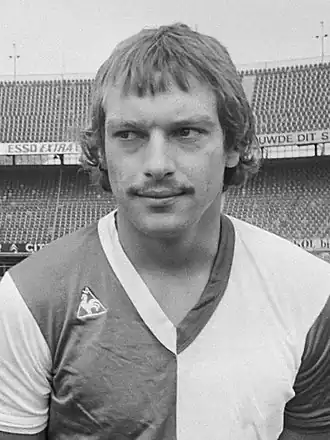 Van Deinsen op 12 juli 1976, tijdens de perspresentatie van Feyenoord in het seizoen 1976/1977.