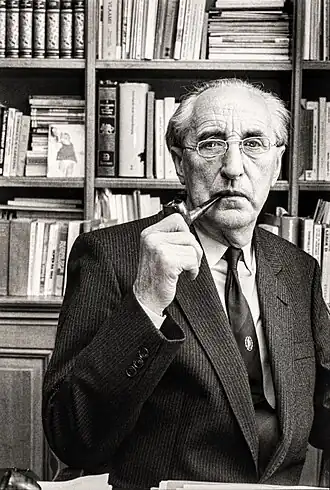 Jan Verroken bij hem thuis in Oudenaarde.(ca.1988)