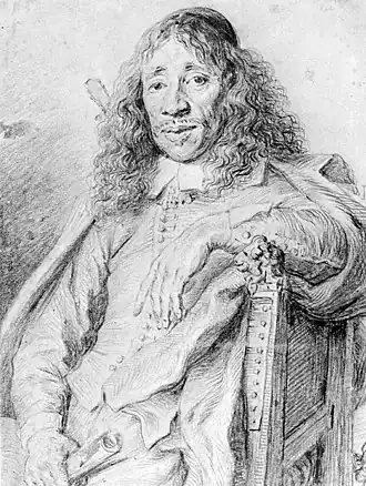 De dichter Jan Vos door Jan Lievens