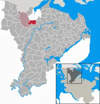 Kaart van Jarplund-Weding