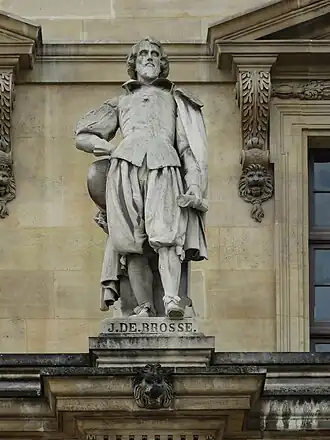 Standbeeld van Jean de Brosse bij het Louvre, Parijs