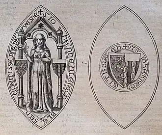 Het zegel van gravin Johanna van Blois.