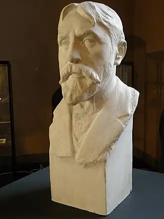 Buste van Jef Huygh, gemaakt door beeldhouwer Rik Sauter.