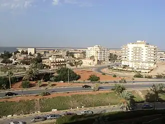 De Libische stad Benghazi die tijdens de opstand tegen Qadhafi het bolwerk van de rebellen was (foto: oktober 2010).