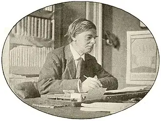 Jeronimo de Vries in zijn studeervertrek anno 1902