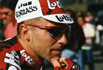 Jo Planckaert tijdens Parijs-Nice 1997