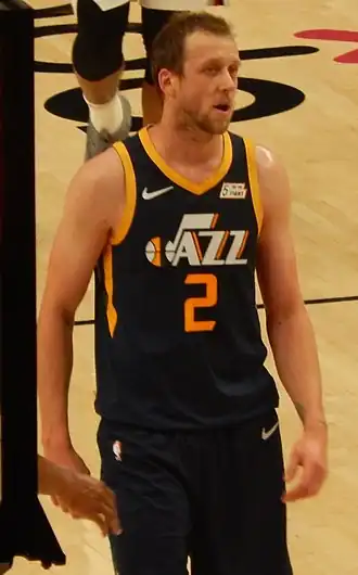 Joe Ingles in 2018 bij de Utah Jazz