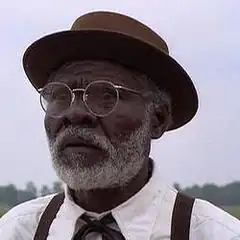 Joe Seneca tijdens de opname in de film Crossroads in 1986