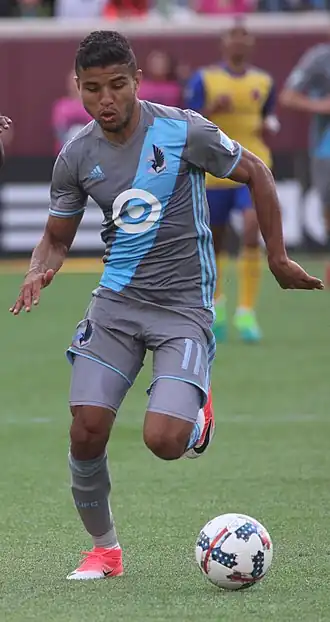 Venegas in 2017 als speler van Minnesota United